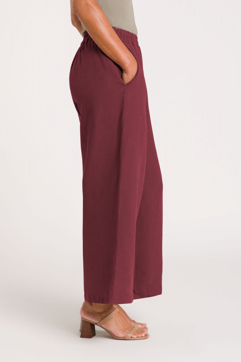 Kings Of Indigo Damen vegan Hose Hazel Ruby Wine