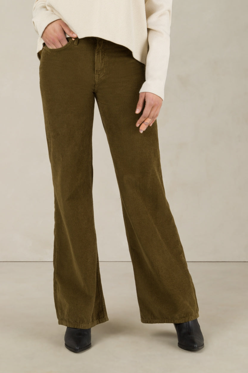 Kings Of Indigo Damen vegan Hose Jane MoosgrÃ¼n