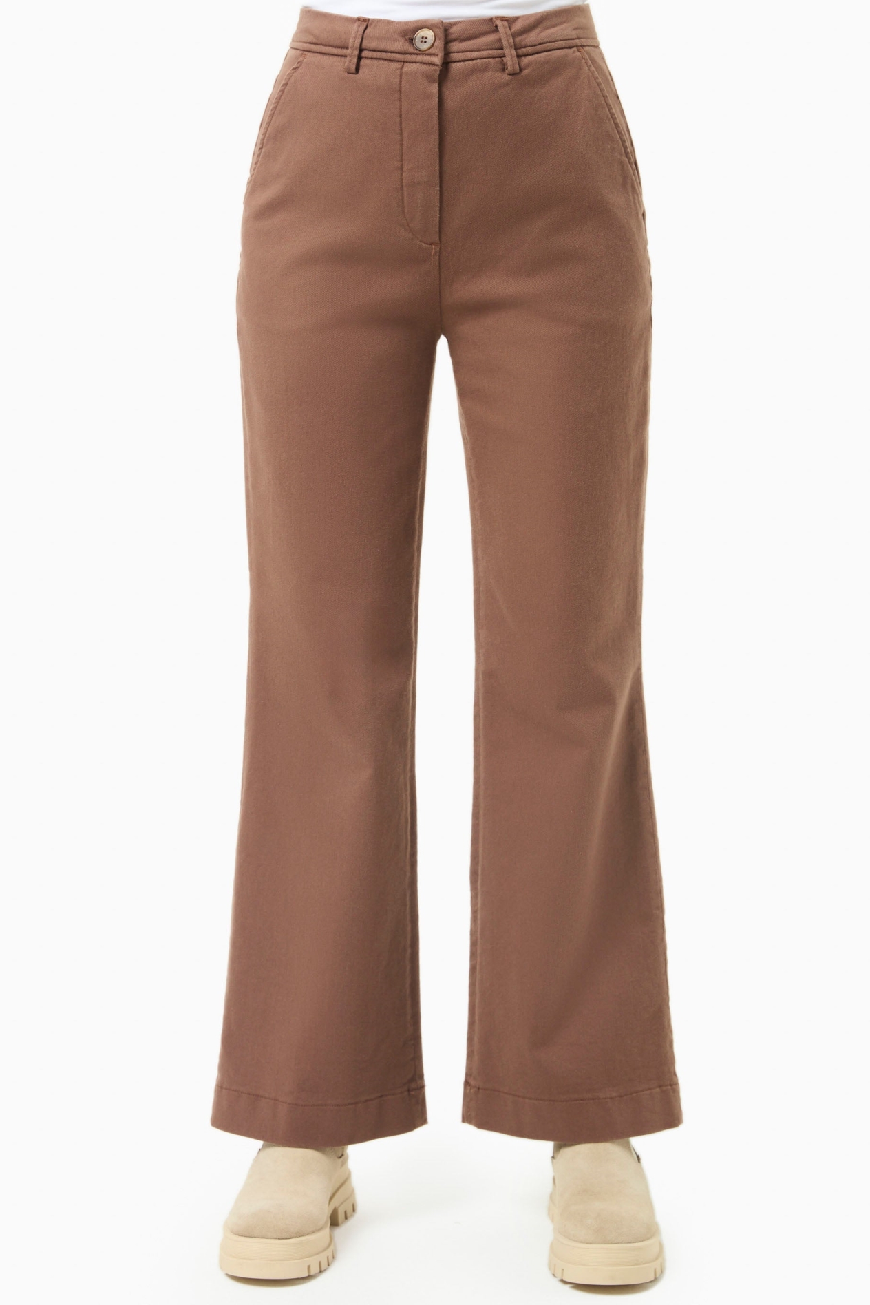 ORGANICATION Damen vegan Hose Kakaobraun