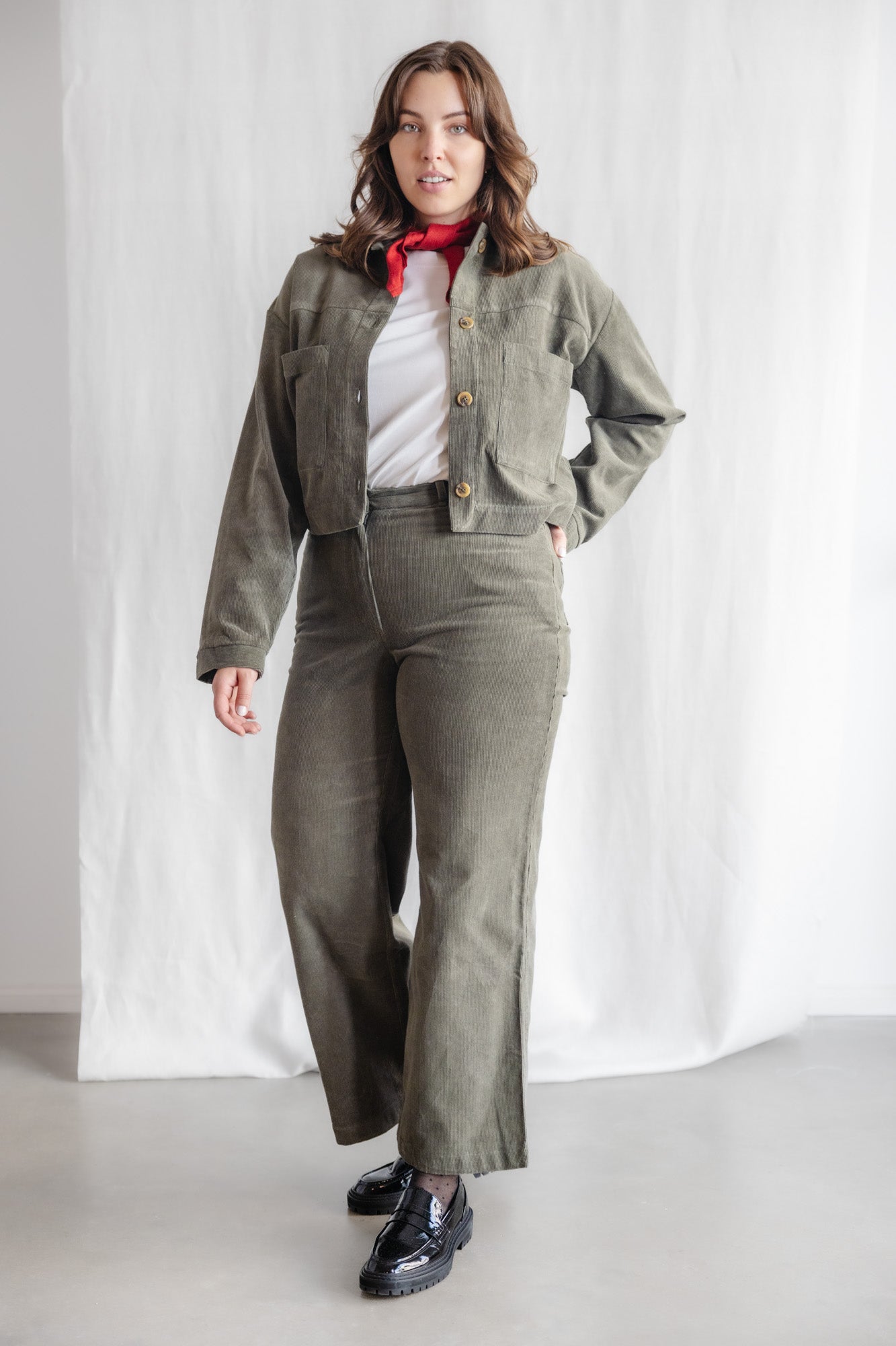 Jyoti Fair Works Damen vegan Hose Tushar Pistazie GrÃ¼n