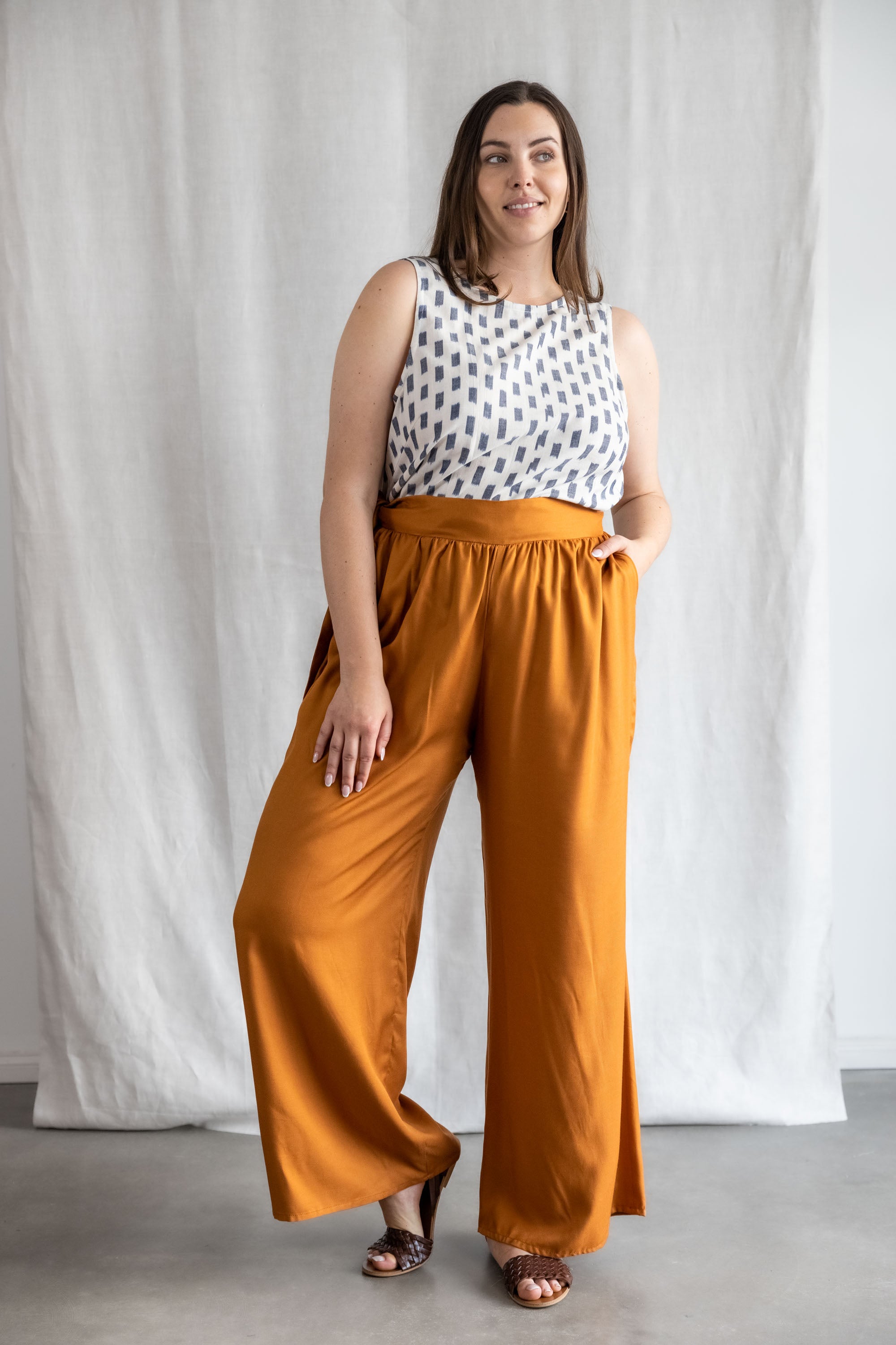Jyoti Fair Works Damen vegan Hose Rajni Kupfer