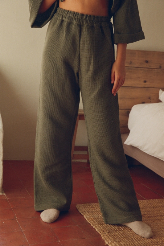NÃ©nÃ©s Damen vegan Hose Mimosa Khaki