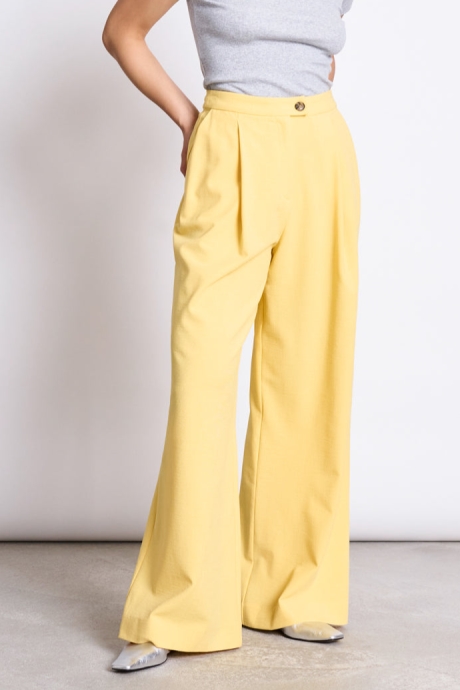 JAN N JUNE JAN 'N JUNE Damen vegan Hose Pleated Wide Niva Buttercup