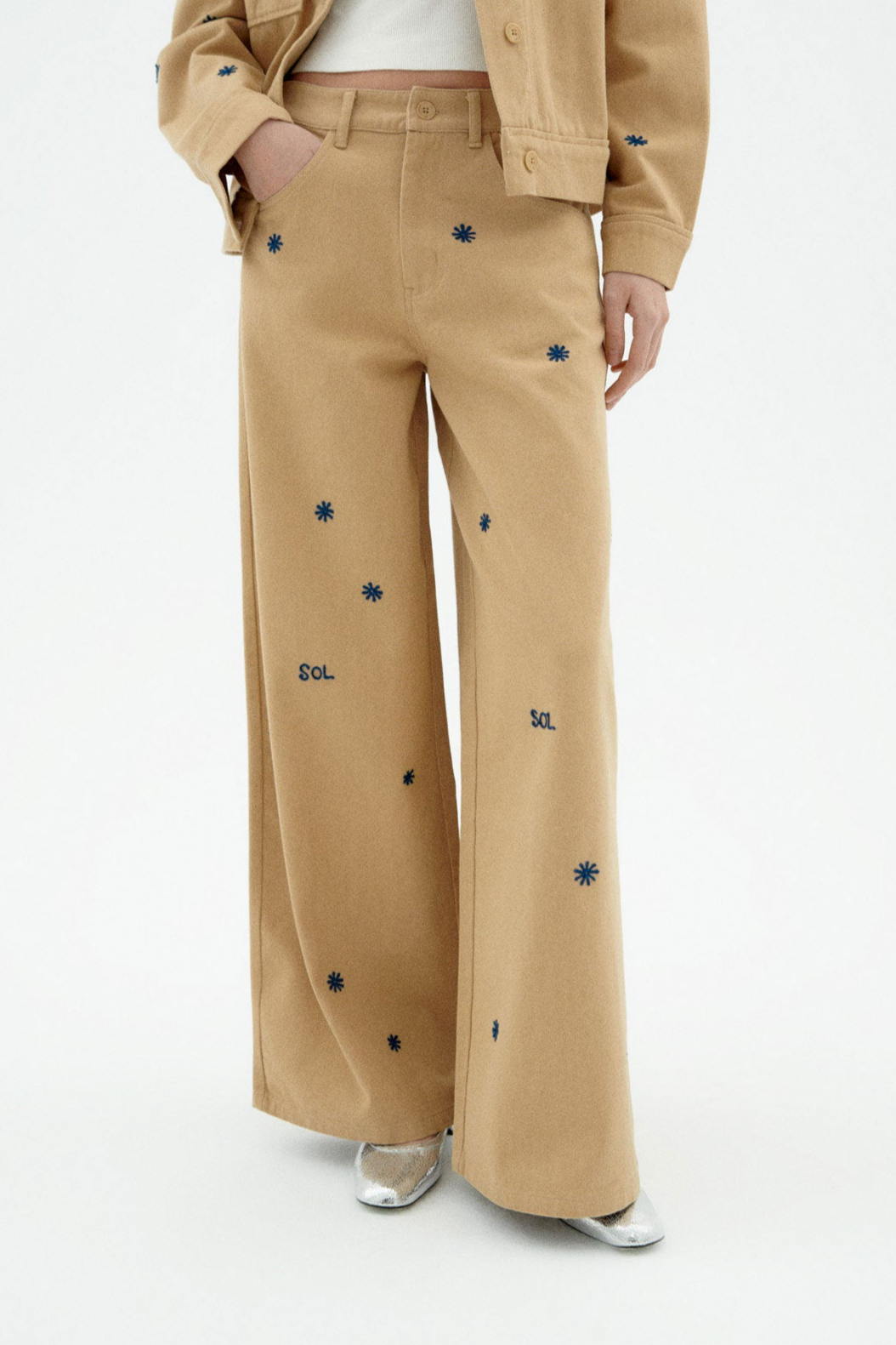 Thinking mu Damen vegan Hose Sun Chain Hedda Beige