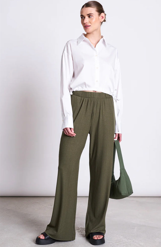 JAN N JUNE JAN 'N JUNE Damen vegan Hose Smilla Dunkel-OlivgrÃ¼n