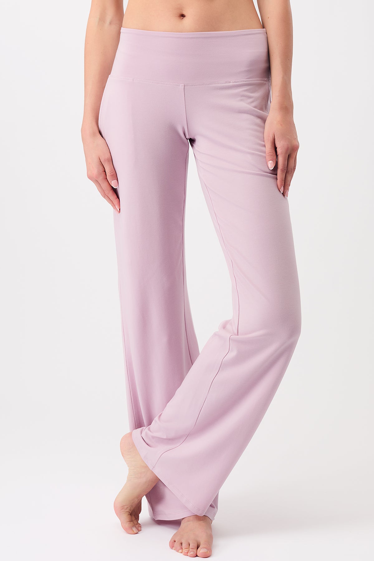Mandala Damen vegan Hose Weites Bein Workout Blossom Rosa