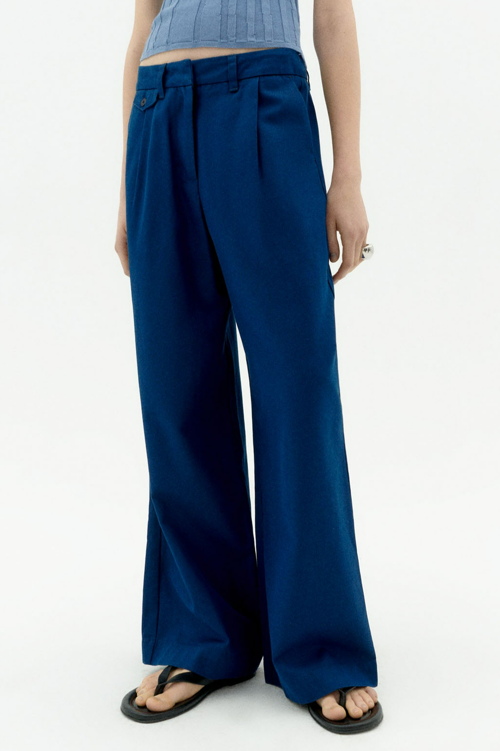 Thinking mu Damen vegan Hose Pat Blue