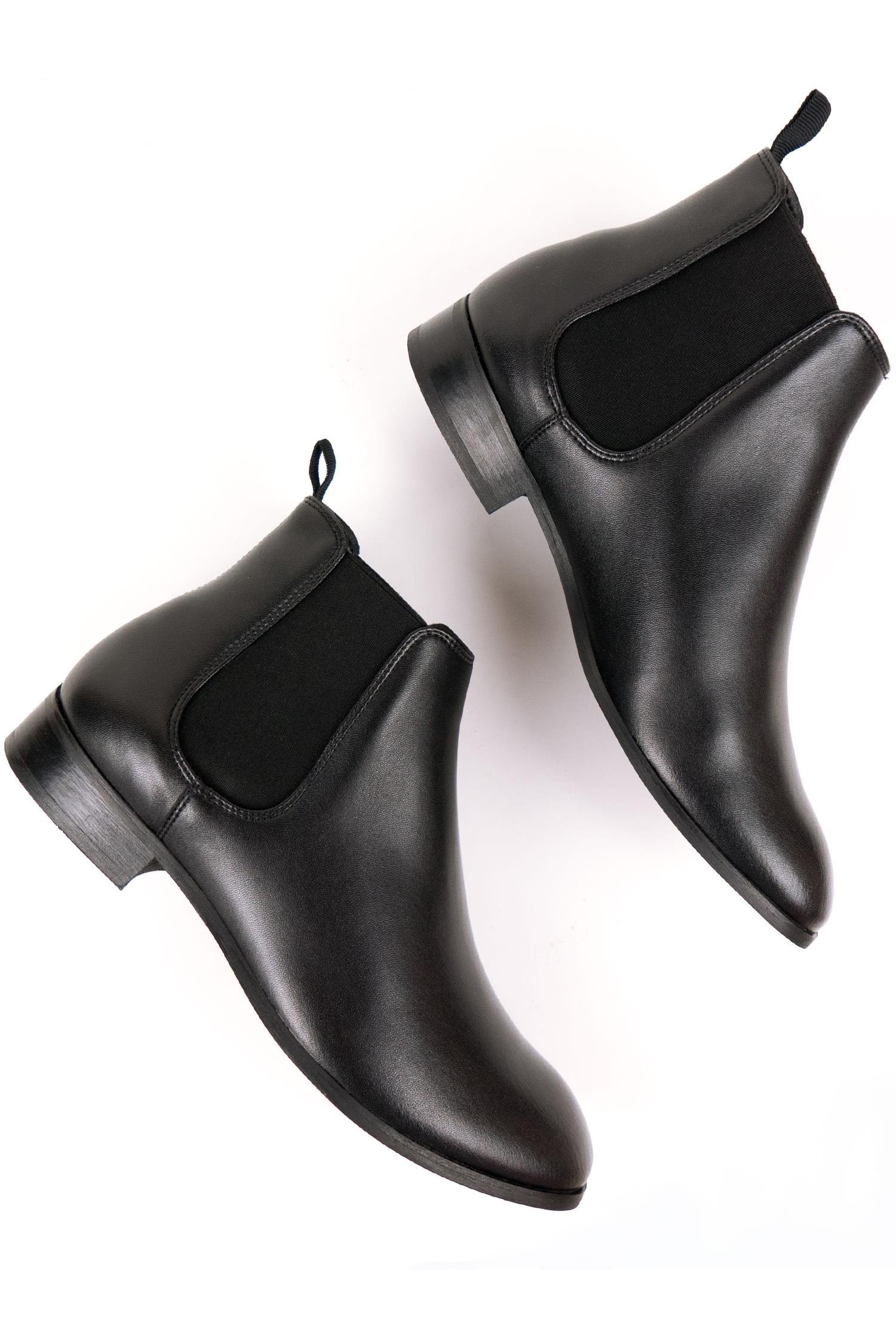 Will's Vegan Store Herren vegan Chelsea-Boots Schwarz