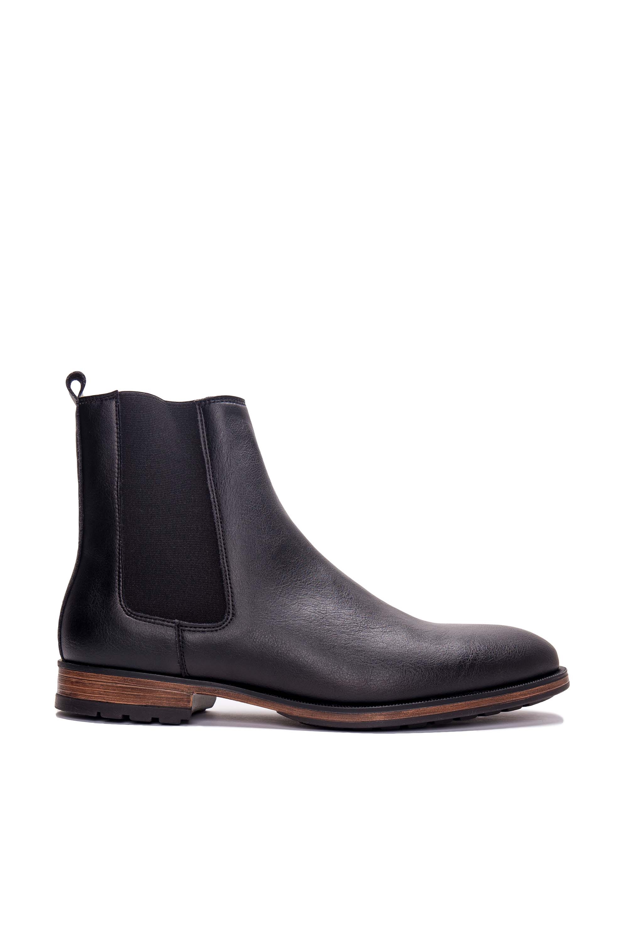 NAE Herren vegan Chelseastiefel Basti Schwarz