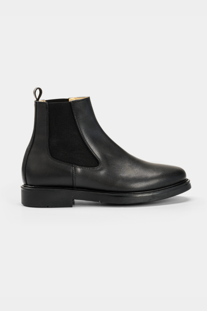 Solari Milano Herren vegan Chelsea Boots Herren Schwarz