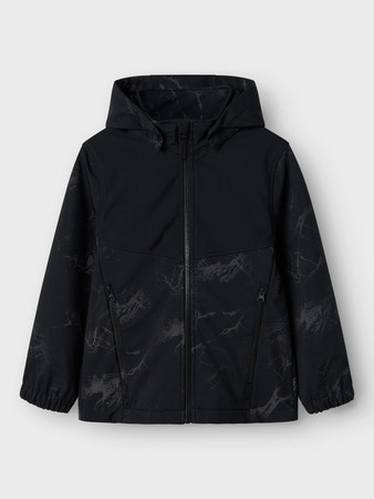 Name it winter softshell jas jongens - zwart - NkmAlf