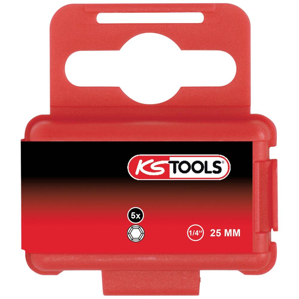 KS Tools 911.3725 Inbus-bit Gereedschapsstaal Vernikkeld C 6.3 5 stuk(s)
