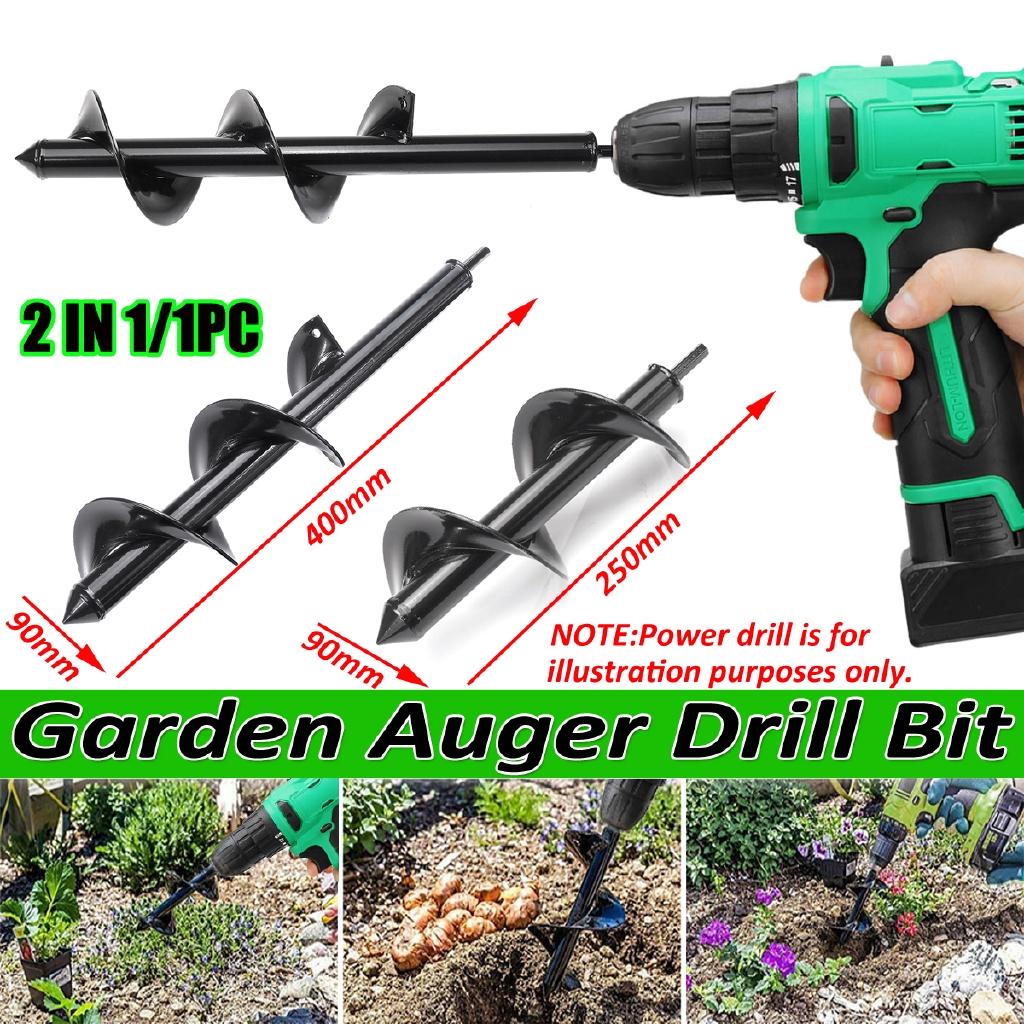 IHome Global 90mm Aarde Vijzel Gat Graver Tuin Plantmachine Boor Hek Borer Post Grondgraafmachine Tuin Vijzel yard Tool 90*400mm
