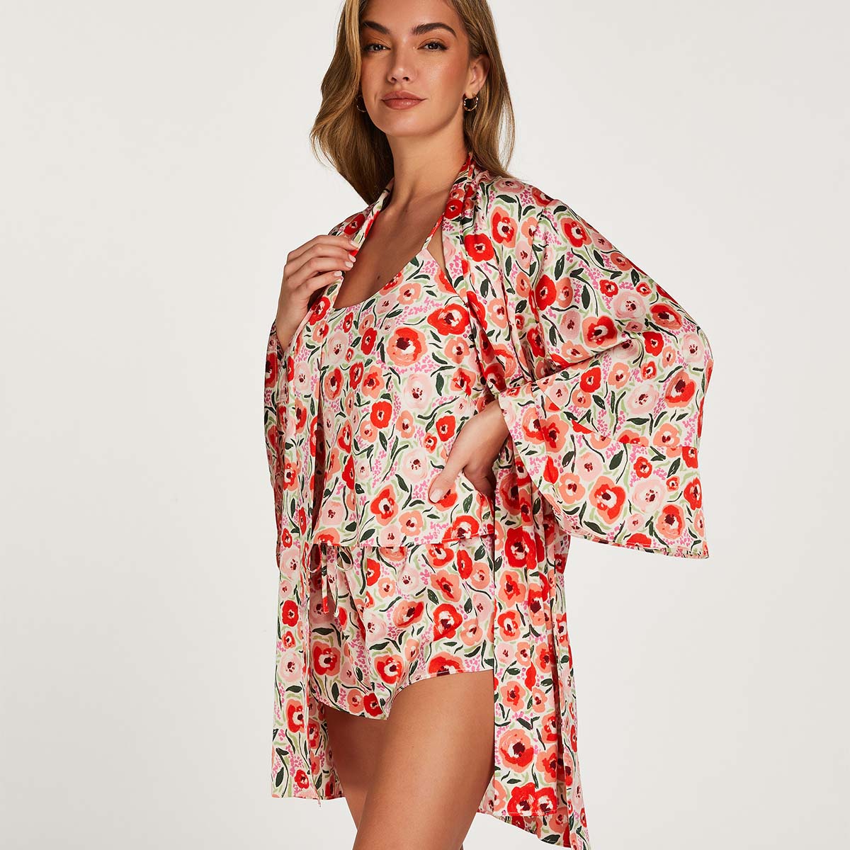 Hunkemöller Satin kimono, multicolour