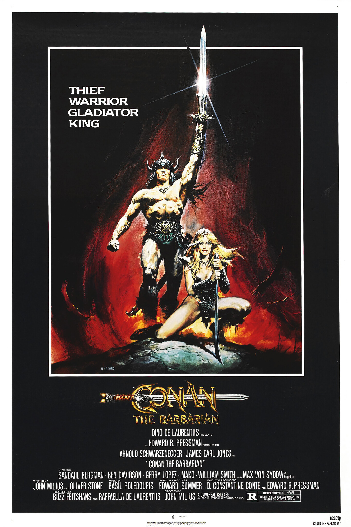 Karo-art Poster- Conan the Barbarian, 1982 ,Originele Filmposter, Premium Print, Professioneel Fotopapier
