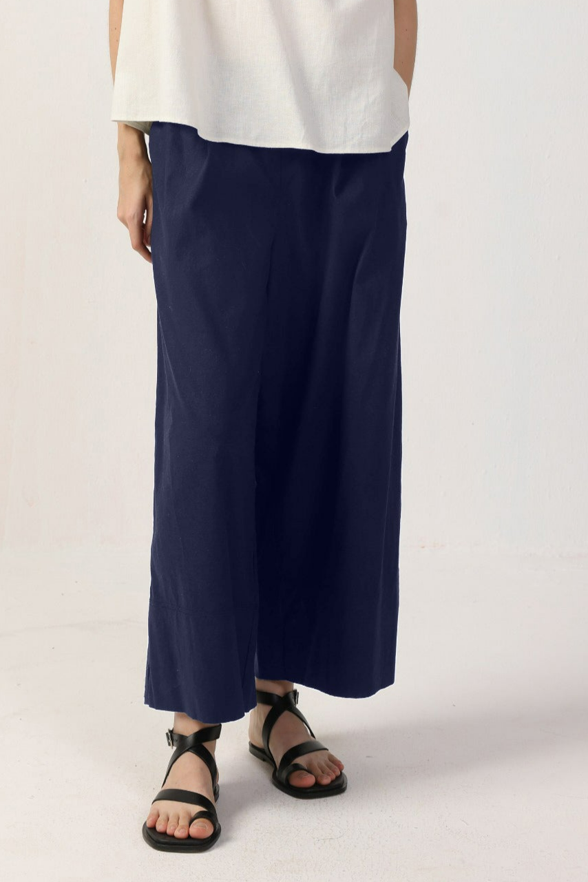 Neu Nomads US Damen vegan Hose Brisa Cropped Mitternachtsblau