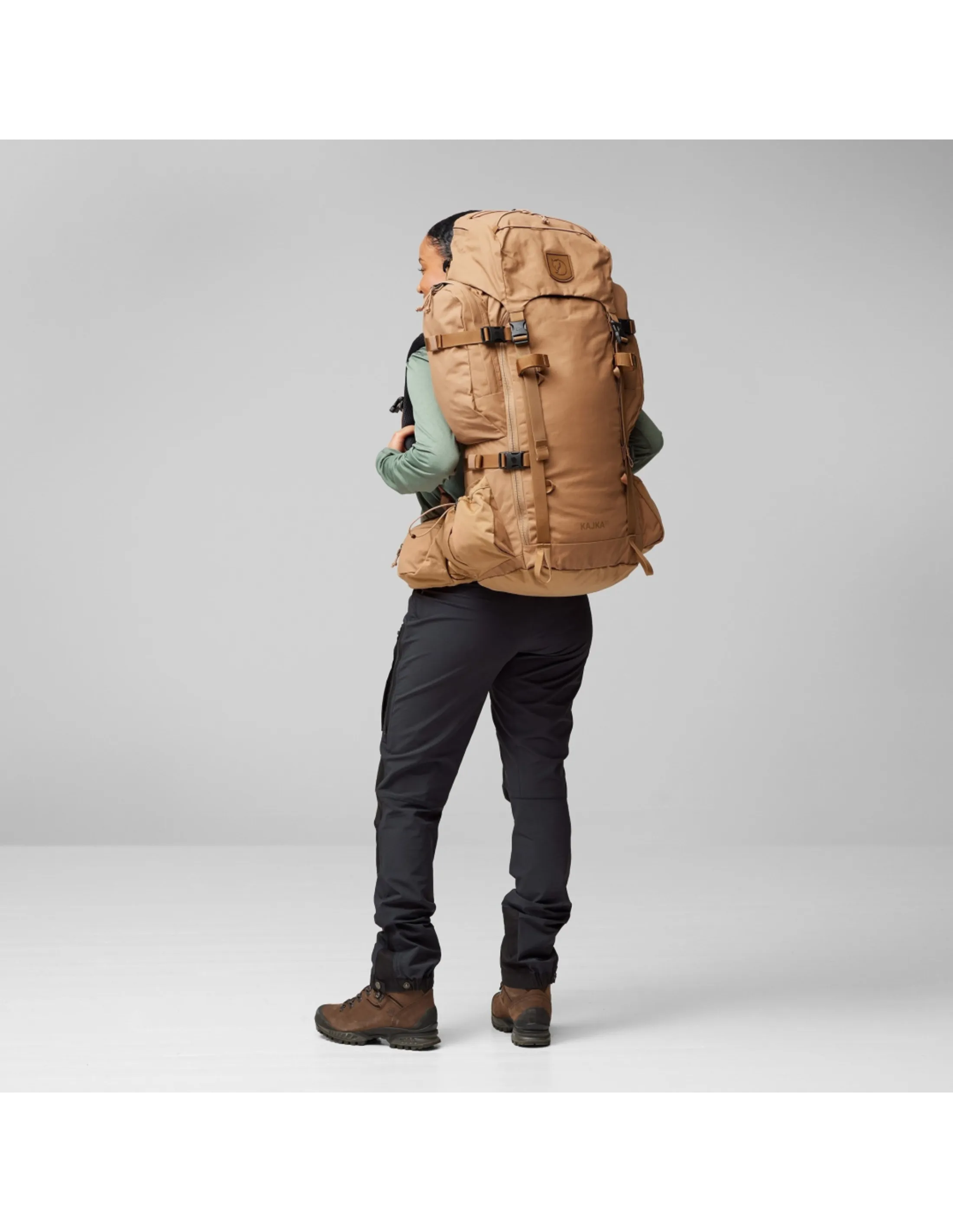 Fjallraven Kajka 55L Rugzak M/L (Maat - OS, Kleur - Khaki Dust)
