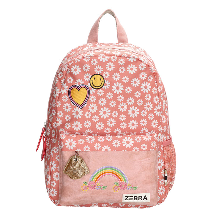 Zebra Trends daisy flower kinderrugzak M roze