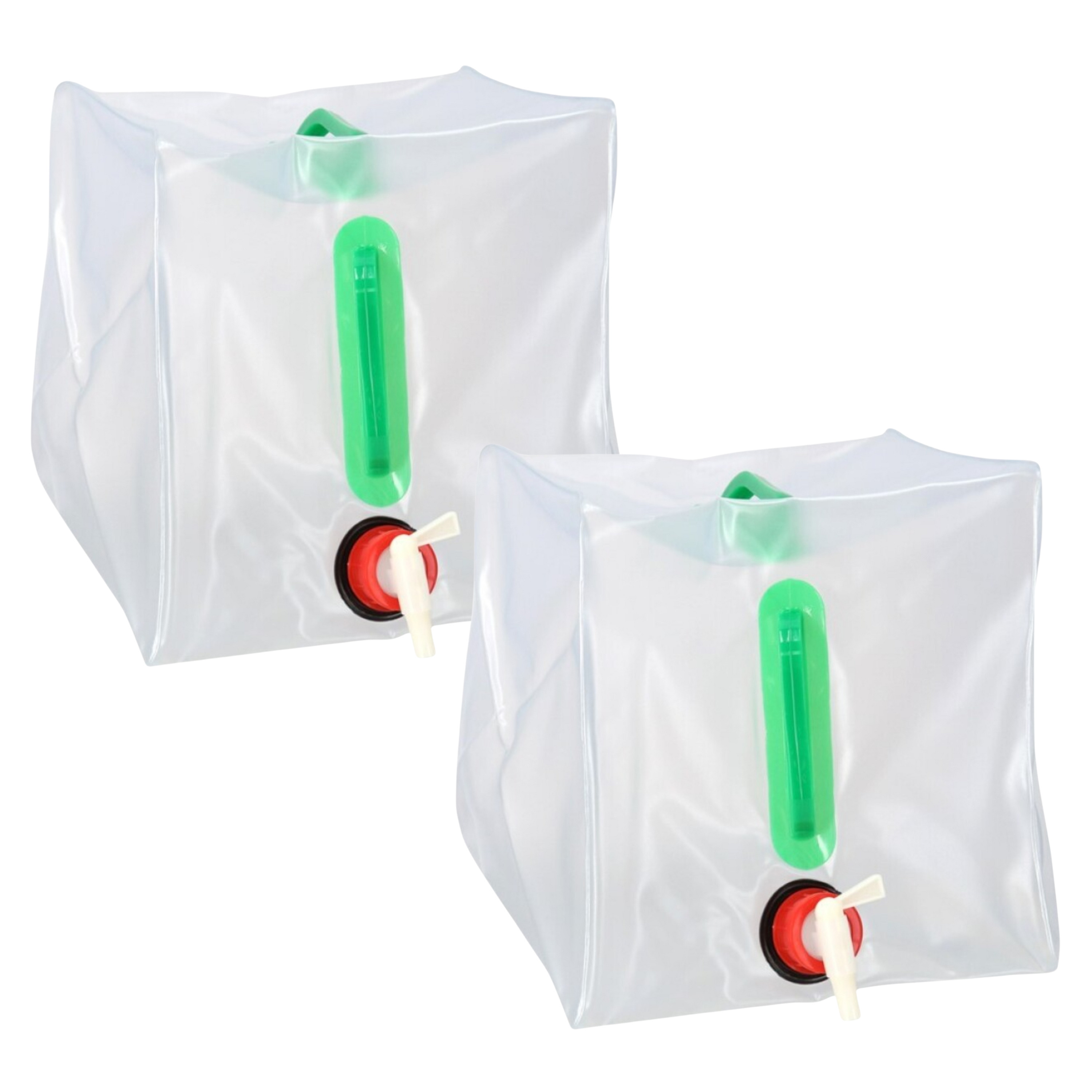 Gerimport Campingdouche waterzak - 2x - 20 liter - met kraantje - waterzak - kamperen -