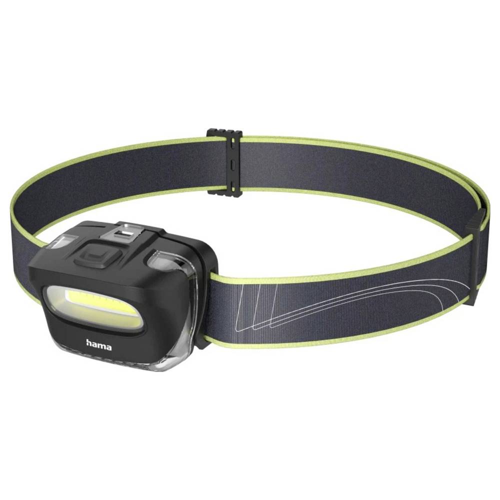Hama LED-Stirnlampe HL110, Batterien, COB, Kopflampe zum Joggen, Sport, 2 Modi Hoofdlamp 83 g