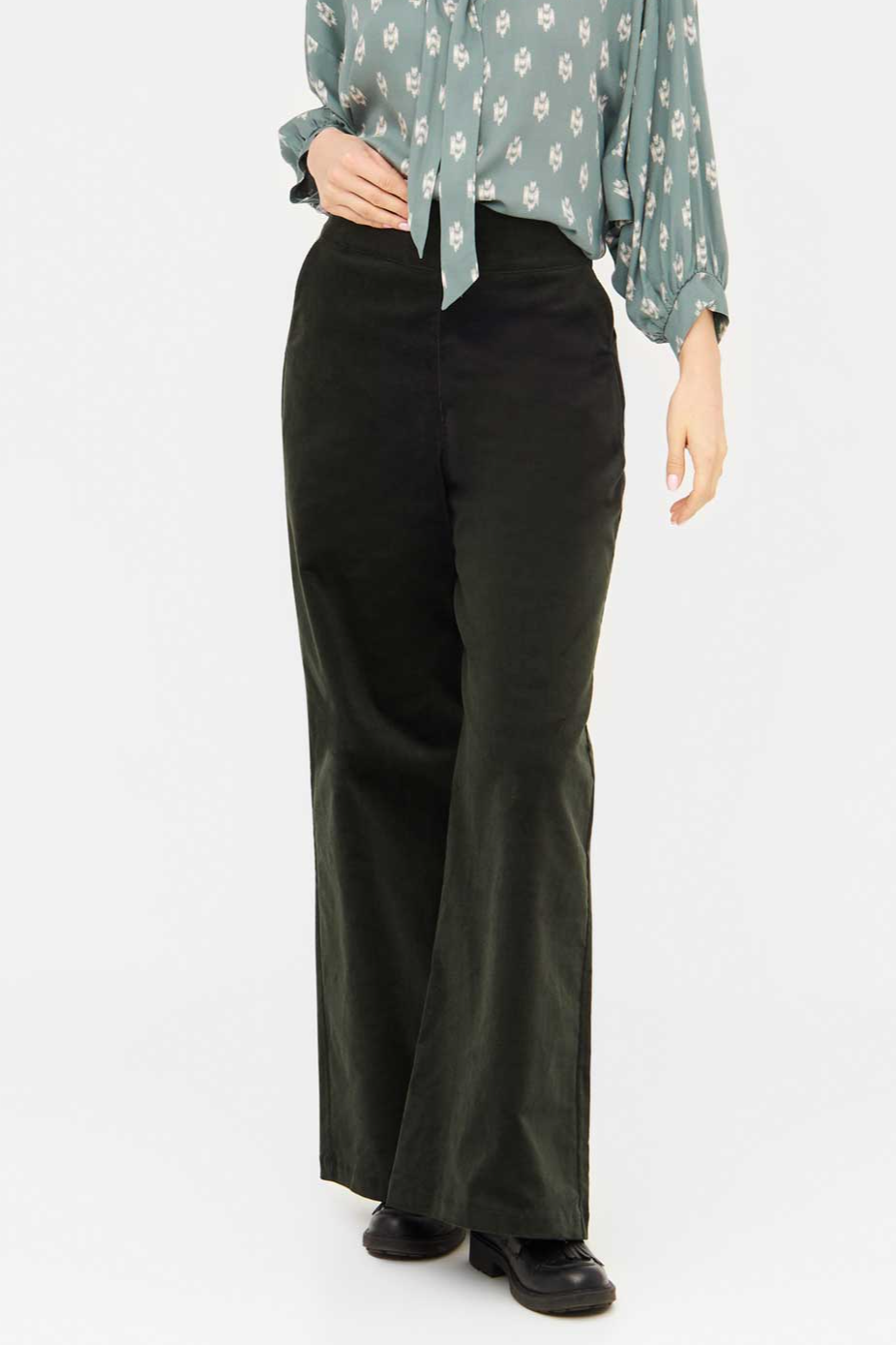 Widda Damen vegan Hose Marlene Style Glen DunkelgrÃ¼n