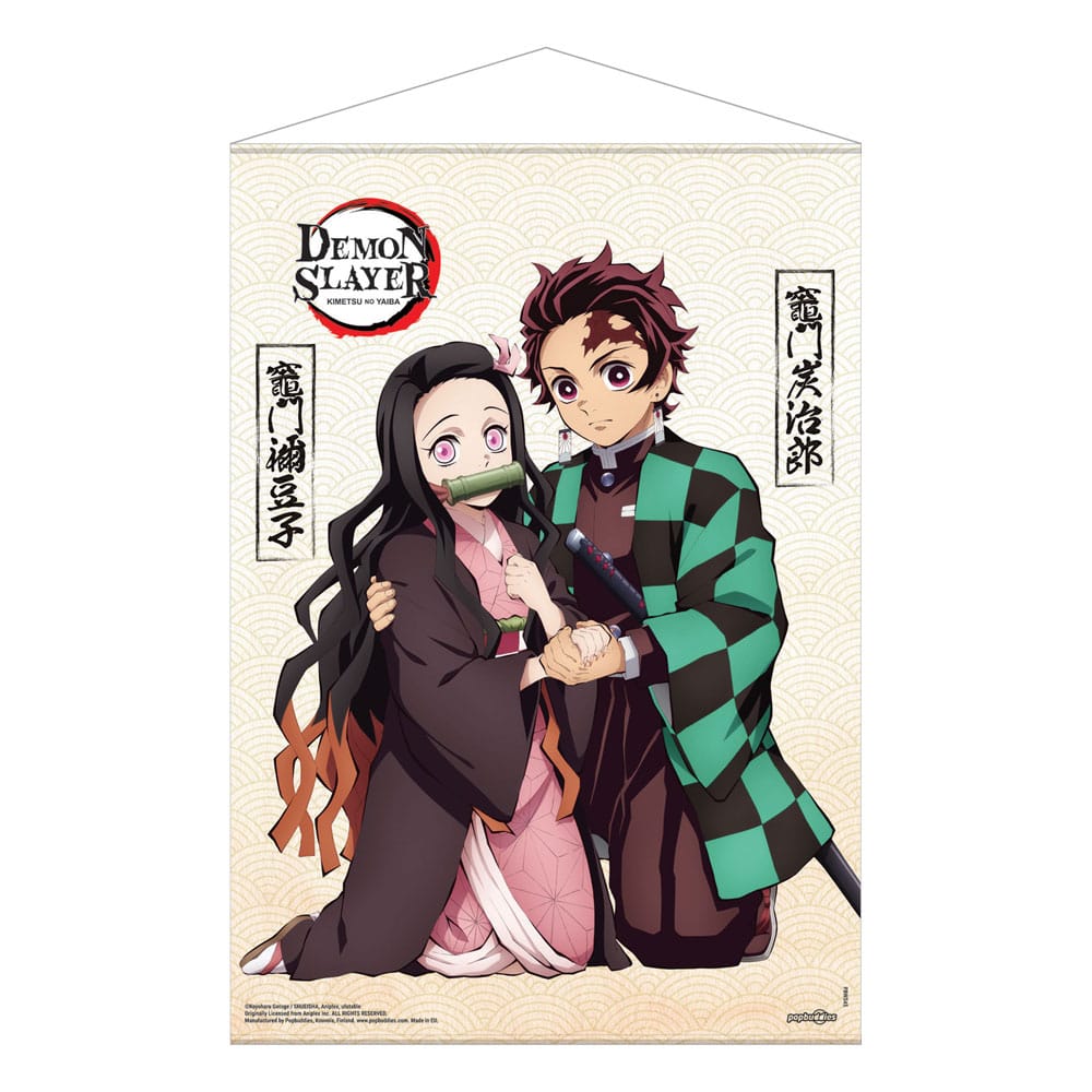 POPbuddies Demon Slayer: Kimetsu no Yaiba Wallscroll Tanjiro & Nezuko Kamado 50 x 70 cm