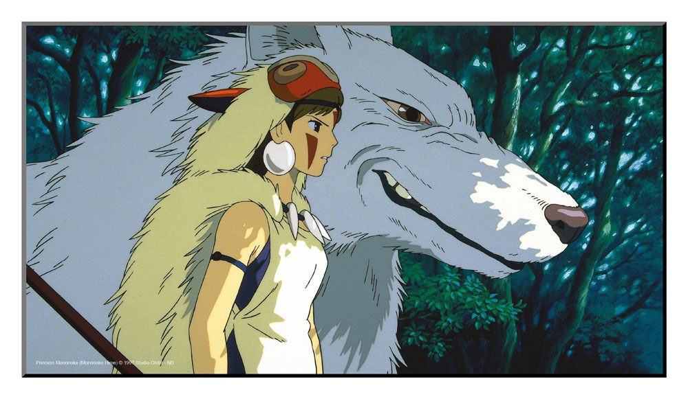 Semic Studio Ghibli Wooden Wall Art Princess Mononoke 37,5 x 20,5 cm