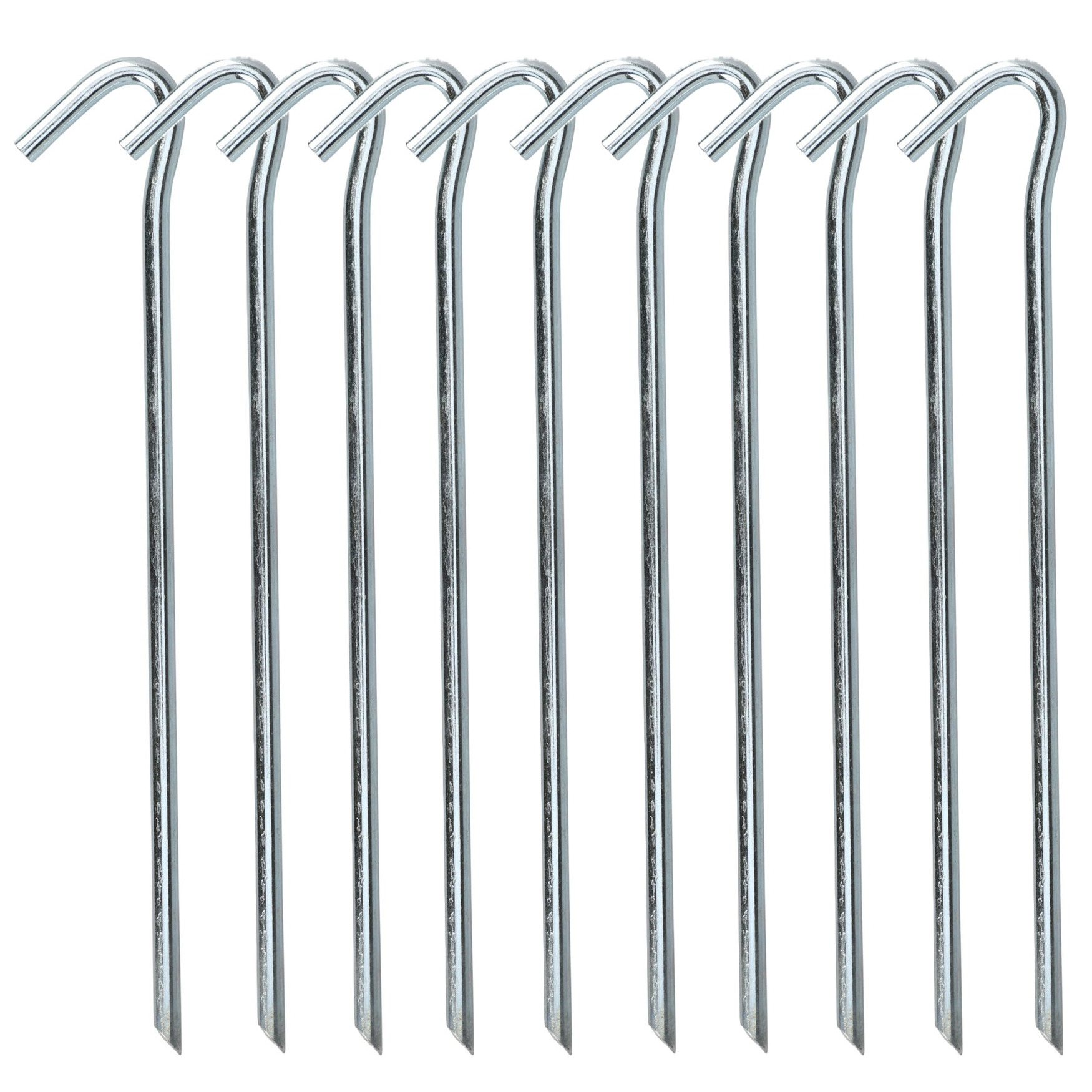 Redcliffs tentharingen - pennen - 10x - zilver - metaal - 23 cm - voor diverse ondergronden -