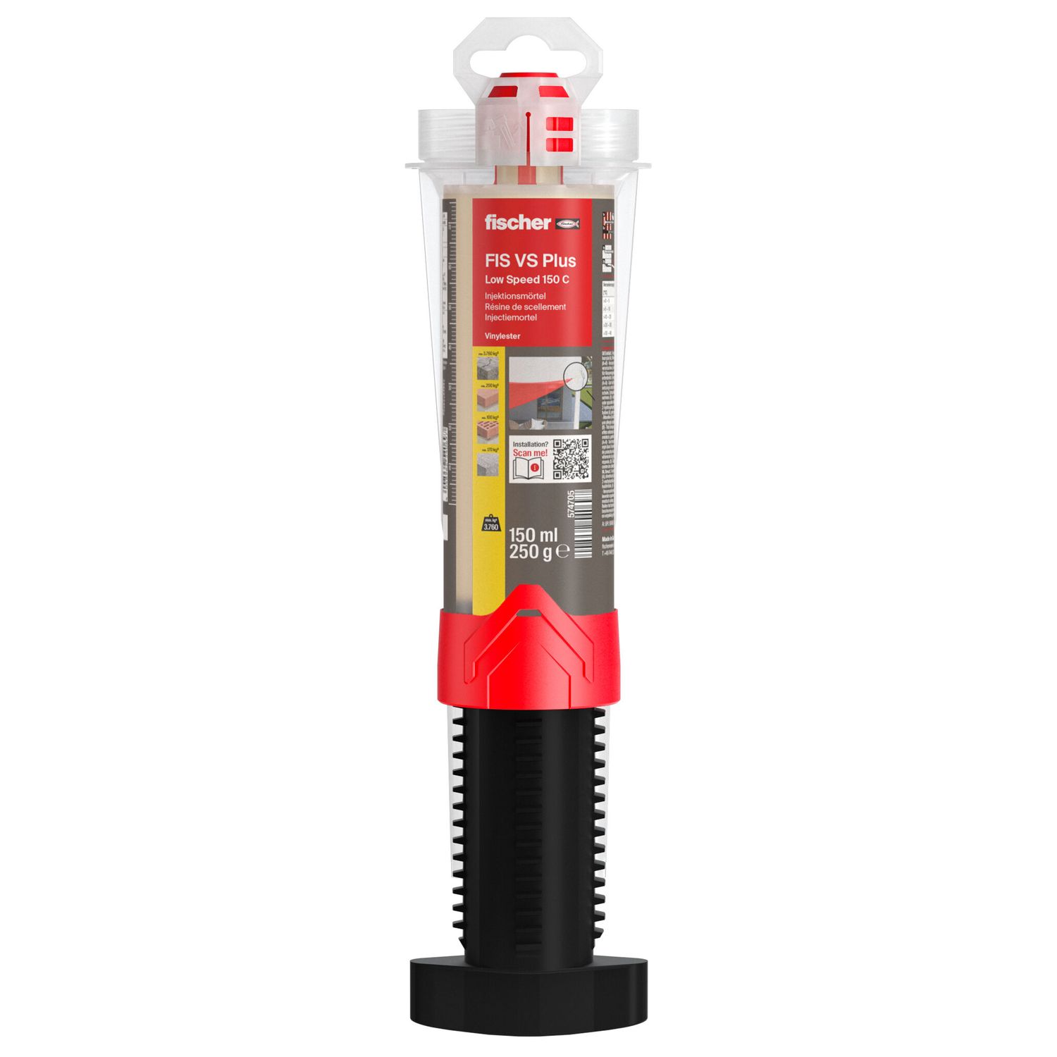 Fischer Hybride Injectiehars Op Basis Van Vinylester Fis Vs Plus Low Speed 150 C Powerpack - 150 Ml + 2 Mengmonden