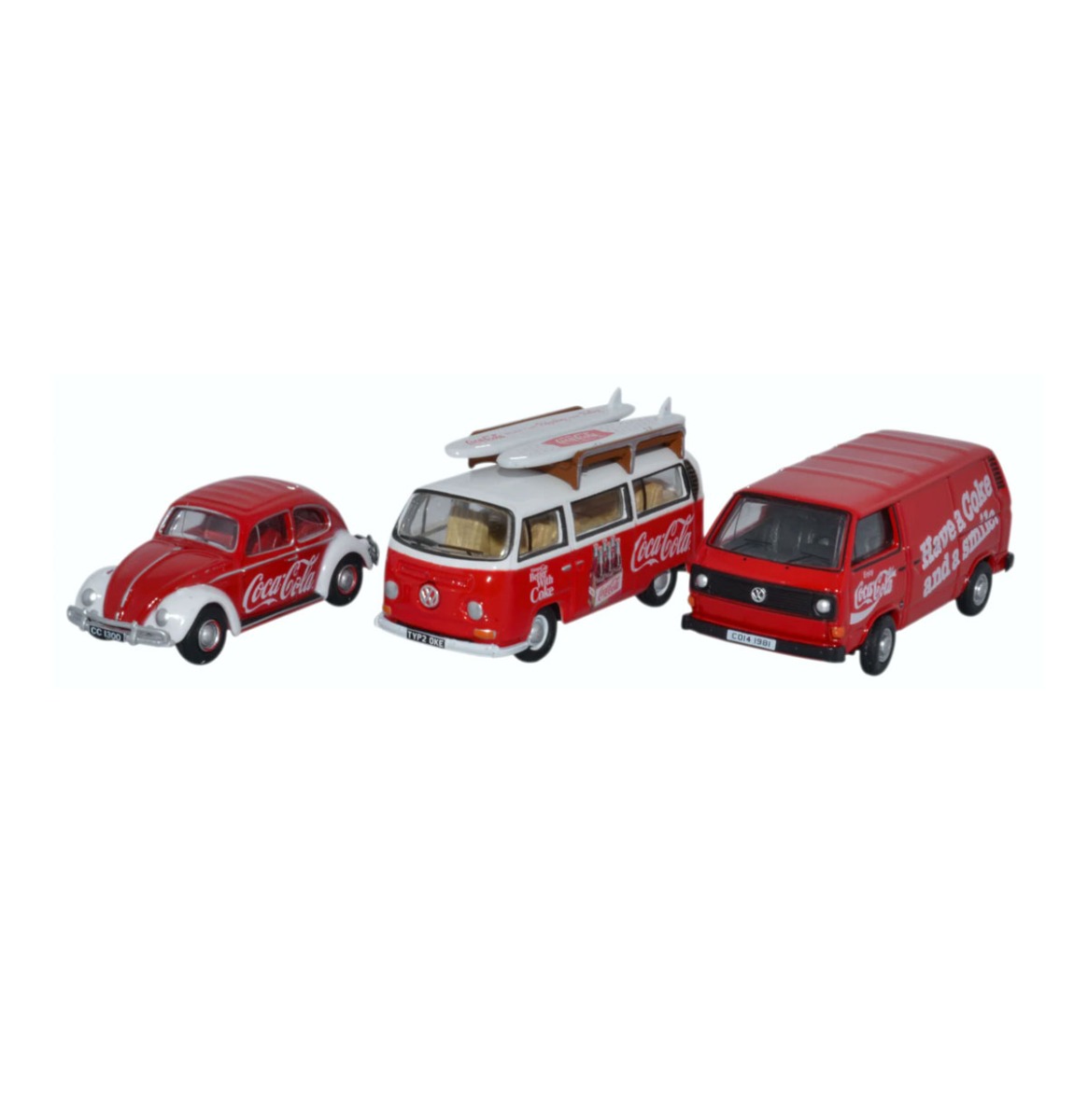 Fiftiesstore Coca Cola VW 3 Diecast Model Set 1:76