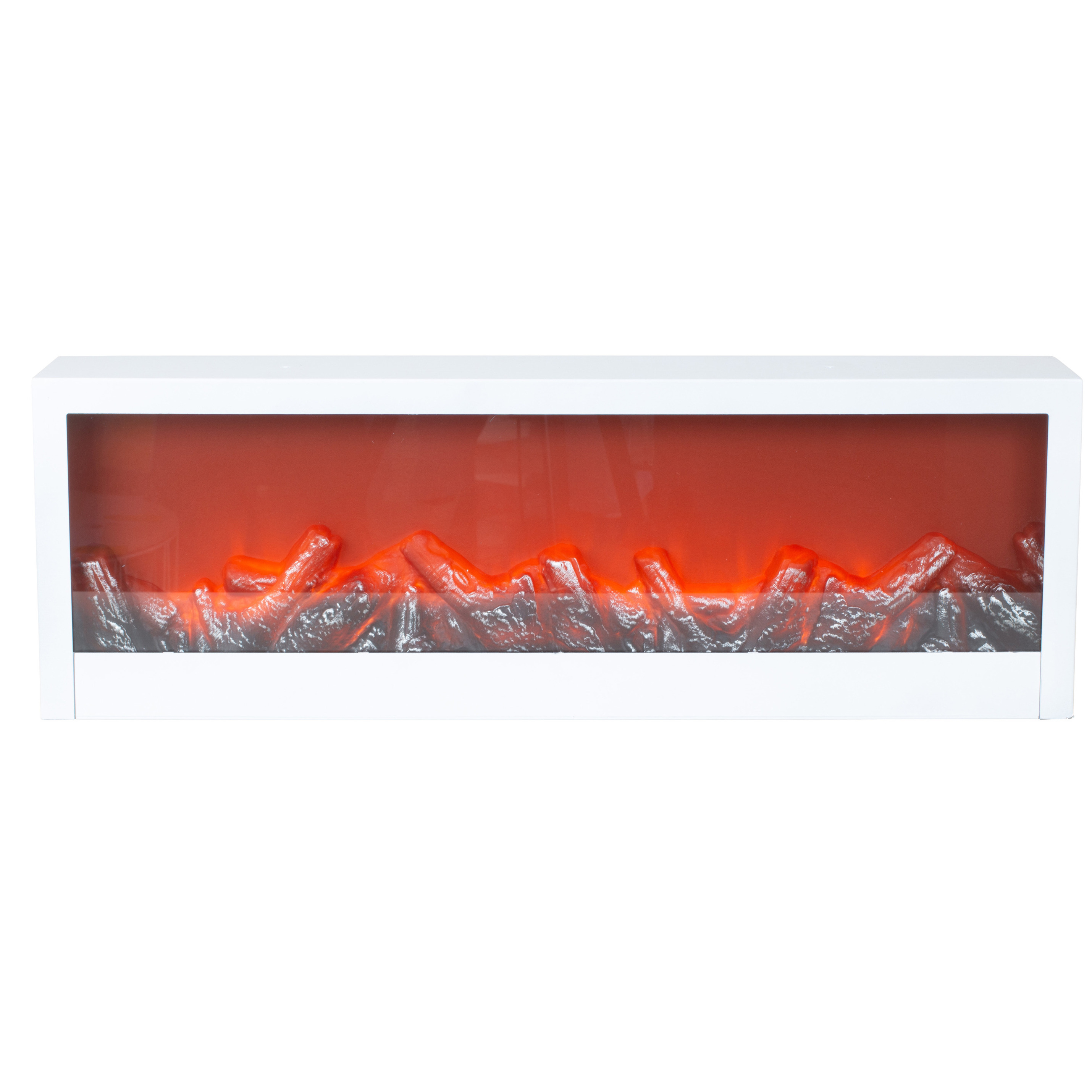 Merkloos IKO sfeerhaard met LED verlichting - L60 x H20 cm - wit -