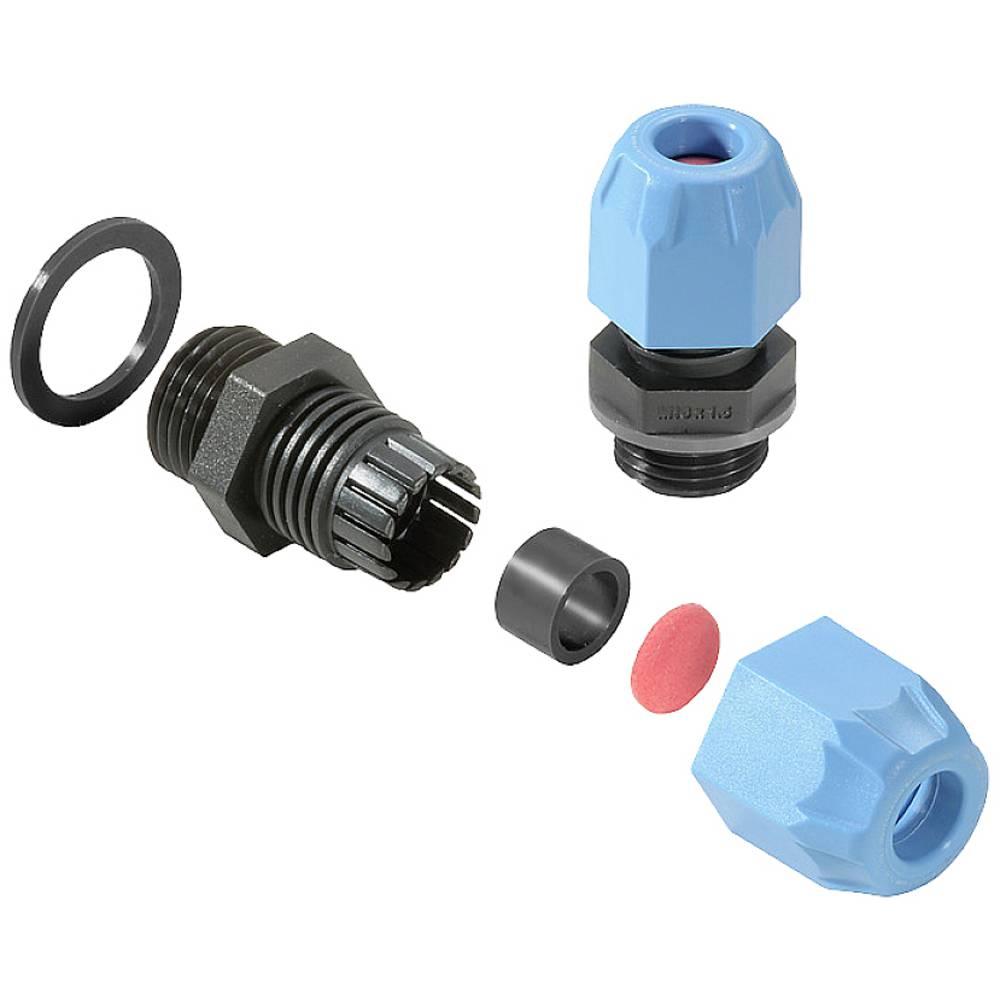 Weidmüller 2722230000 Wartel Met dichting, Met trekontlasting, Slagvast M16 Polyamide 6 Zwart, Blauw 50 stuk(s)