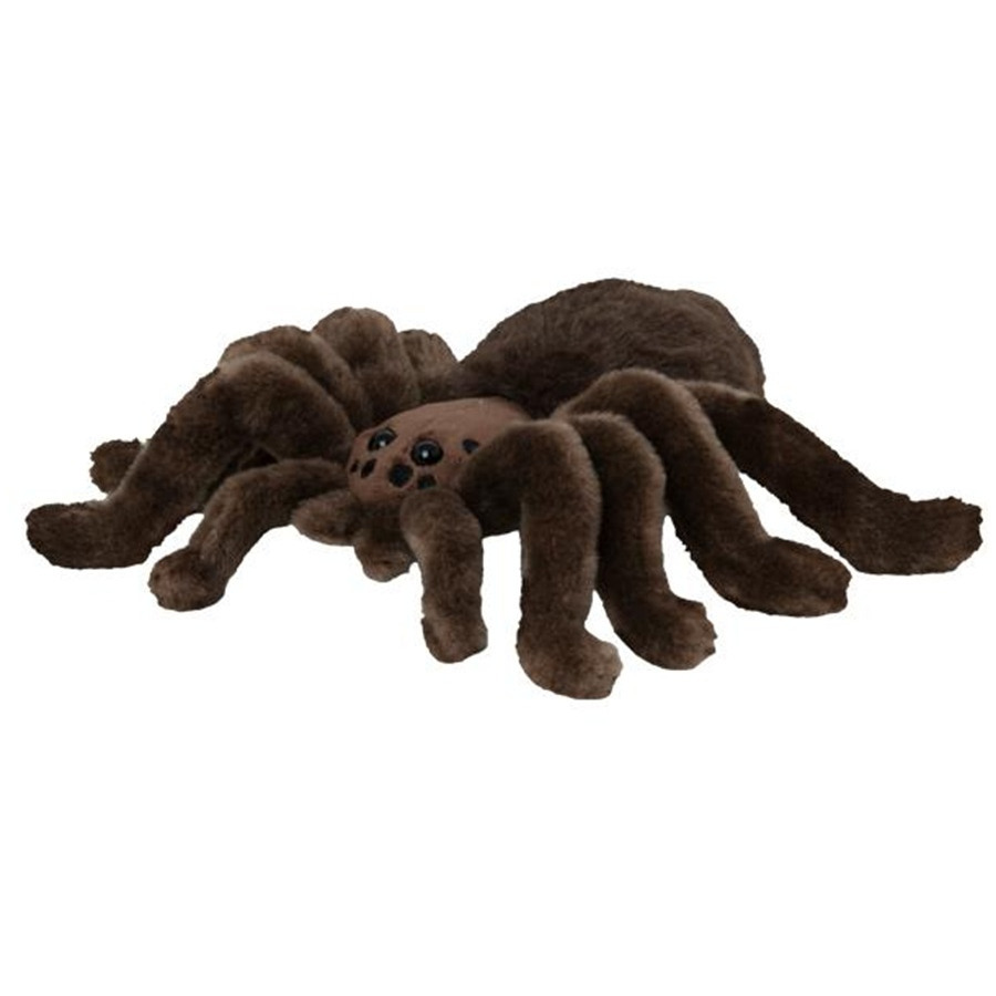 Nature Planet Knuffeldier Tarantula spin - zachte pluche stof - veel details - bruin - 16 cm -
