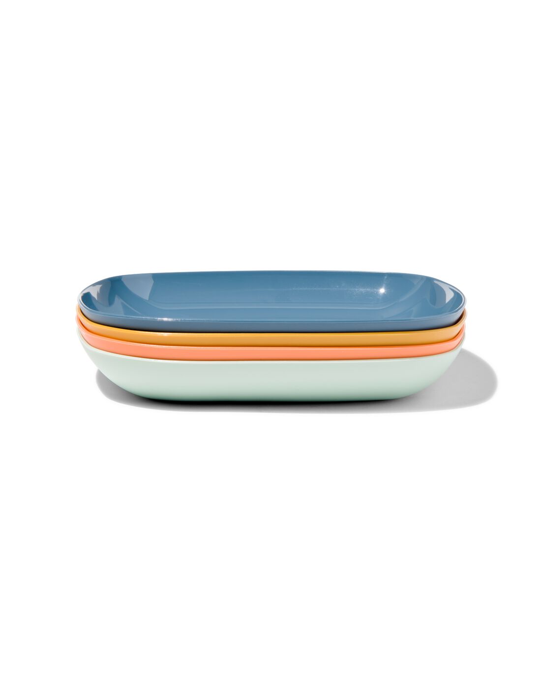 HEMA Borden 17.5cm Kunststof - 4 Stuks (multicolor)