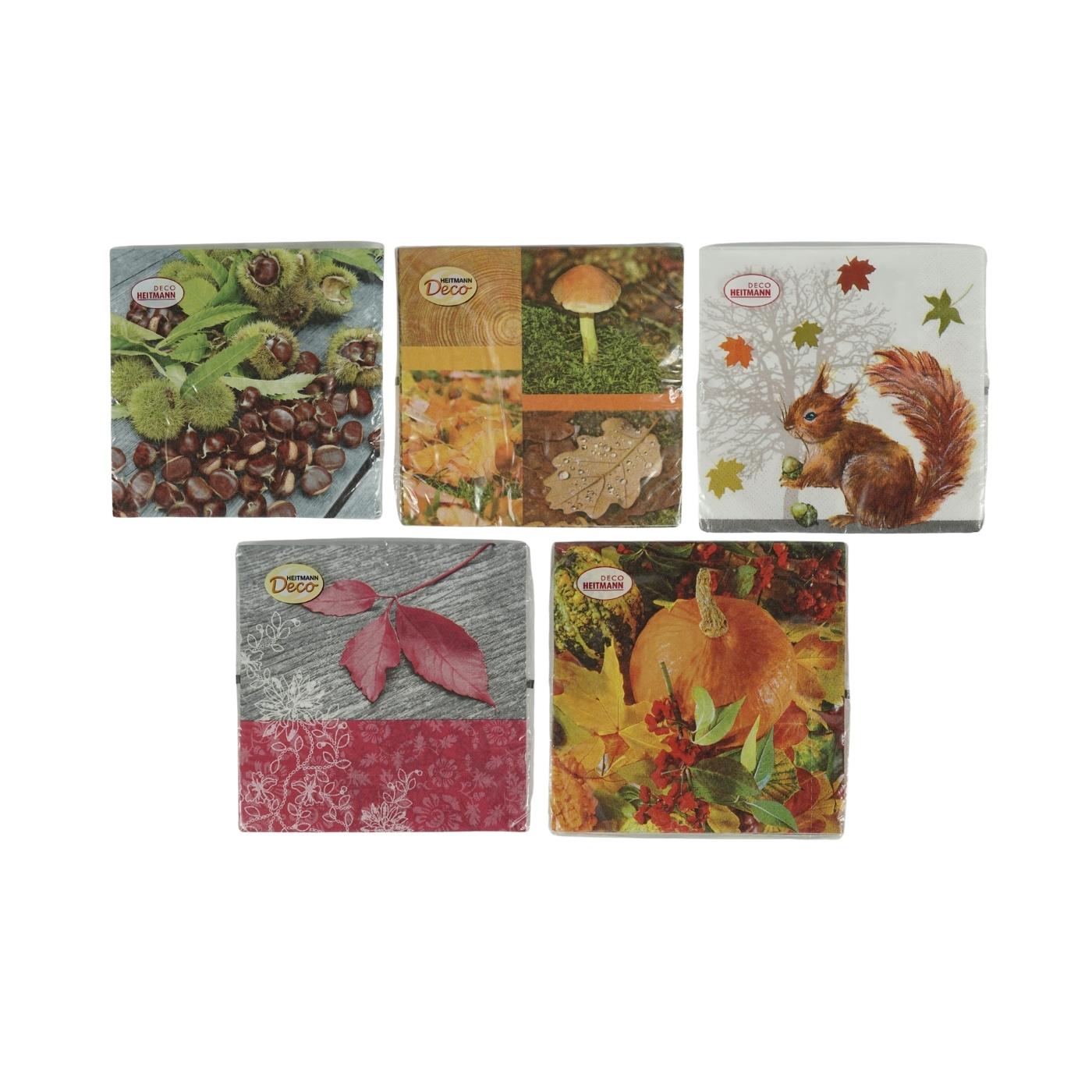 Merkloos Deco Heitmann Servetten herfst 33x33cm