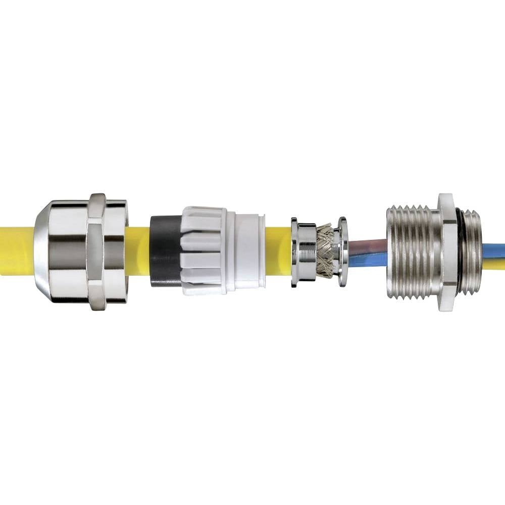 Wiska 10065258 Wartel Slagvast, Met trekontlasting, Met dichting M25 Messing (vernikkeld) Natuur 25 stuk(s)