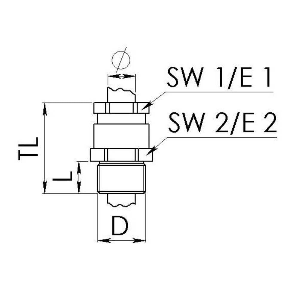 Wiska 10060148 Wartel Slagvast, Met dichting PG36 Polyamide Grijs-wit (RAL 7035) 10 stuk(s)
