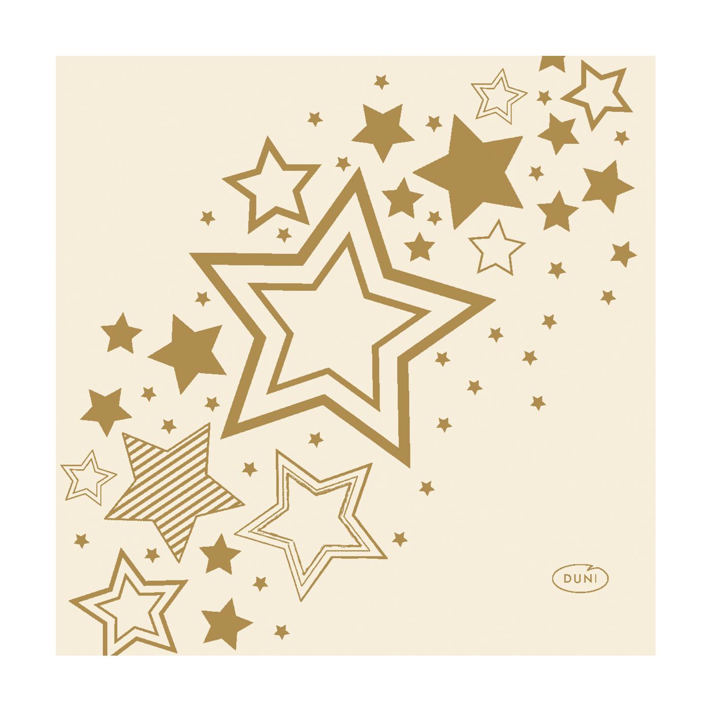 Duni Servetten Holiday Star Cream 24cm