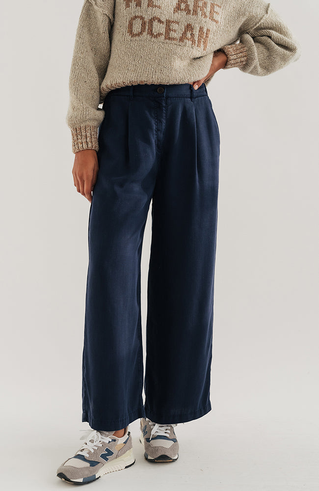 TWOTHIRDS Damen vegan Hose Nanpu Blau Nacht