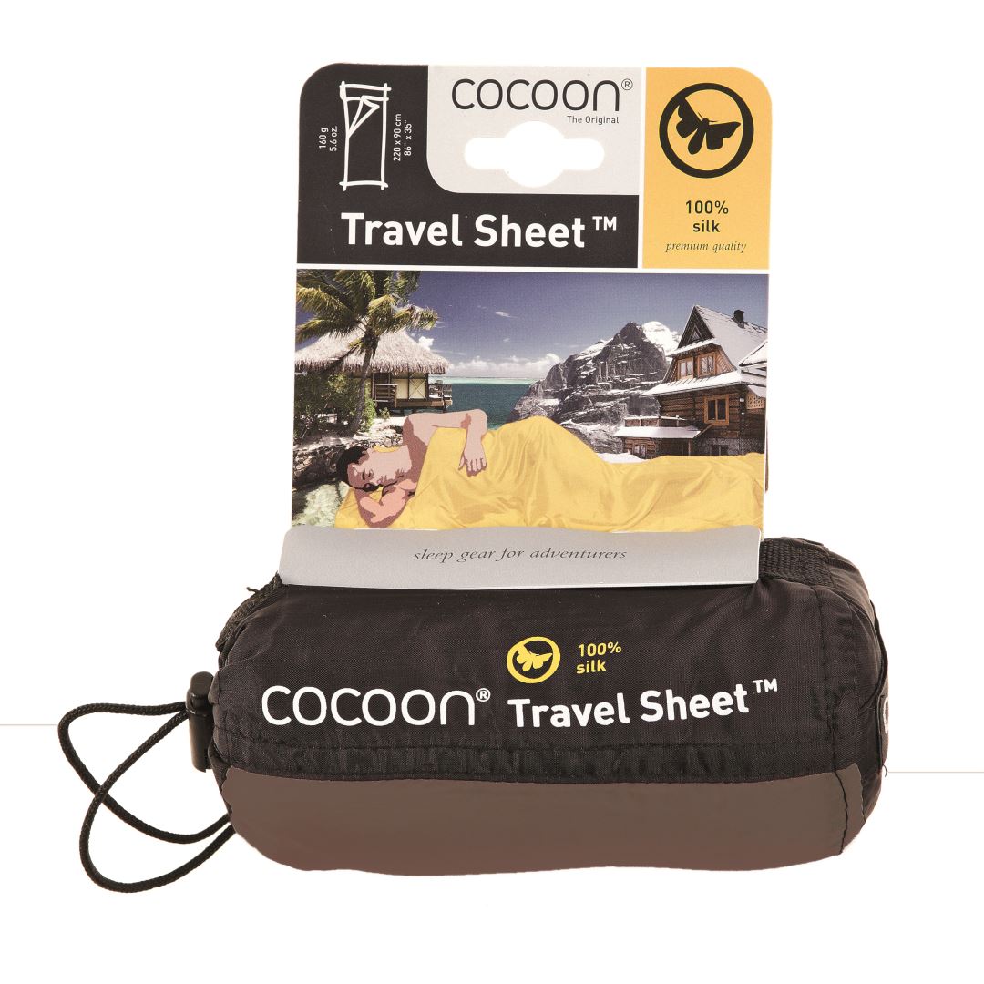 Cocoon Travelsheet, 100% Silk, Muddy Elephant Lakenzak