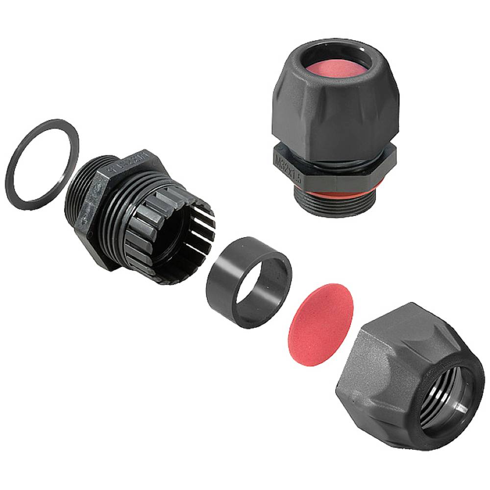 Weidmüller 2722010000 Wartel Met dichting, Met trekontlasting, Slagvast M32 Polyamide 6 Zwart 25 stuk(s)
