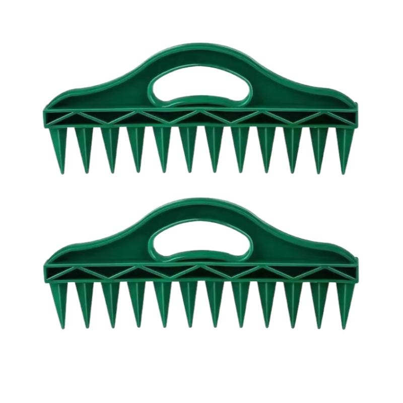 LIUXING Fire Home Decoration 12-Hole Fast Seeding Plastic Hand Dibbler Garden Seeder Tools Waterproof Loosening Soil Planting Aid Efficient Garden Accessory 2PCS