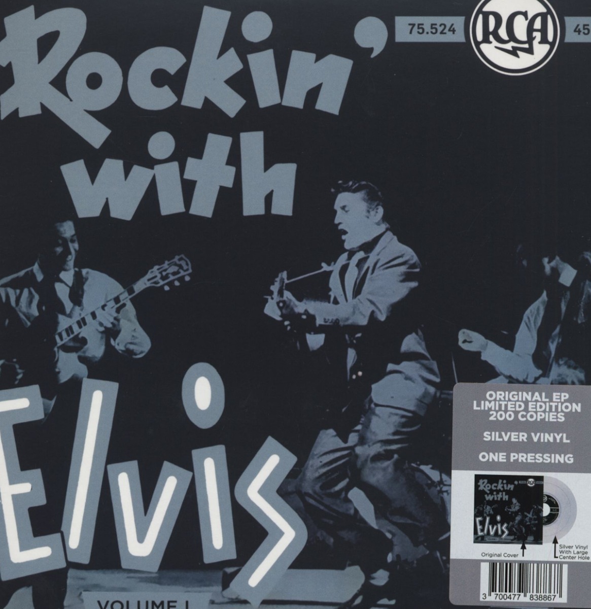 Fiftiesstore Elvis Presley - Rockin' with Elvis, Volume 1 (Zilver Vinyl) EP