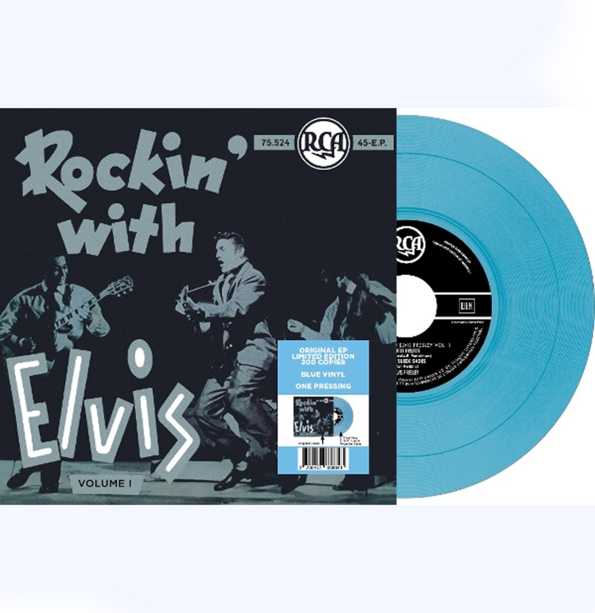 Fiftiesstore Elvis Presley - Rockin' with Elvis, Volume 1 (Blauw Vinyl) EP
