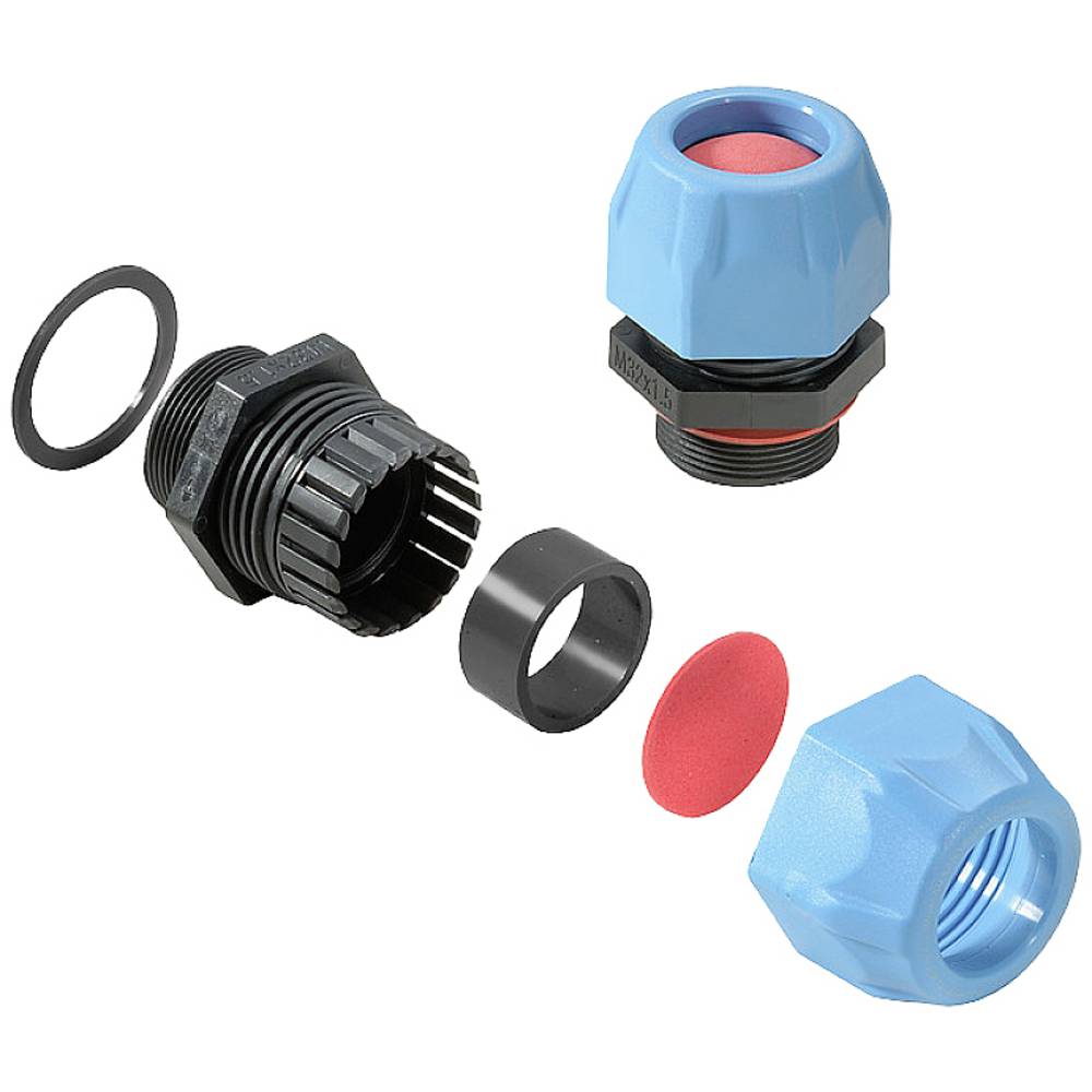 Weidmüller 2722320000 Wartel Met dichting, Met trekontlasting, Slagvast M40 Polyamide 6 Zwart, Blauw 10 stuk(s)