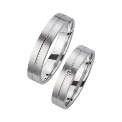 Unique Trouwringen met Diamant breedte 4,5 mm