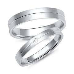 Unique Trouwringen met Diamant breedte 3 mm