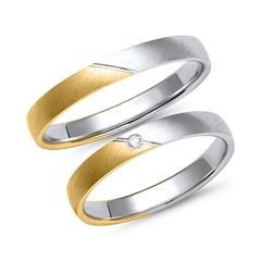 Unique Trouwringen met Diamant breedte 3 mm