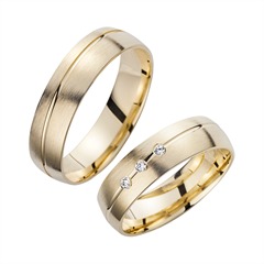 Unique Trouwringen met Diamanten breedte 5,5 mm
