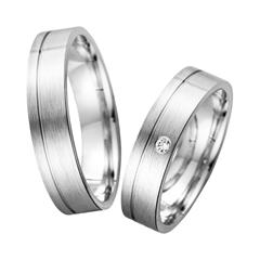 Unique Trouwringen met Diamant breedte 5 mm